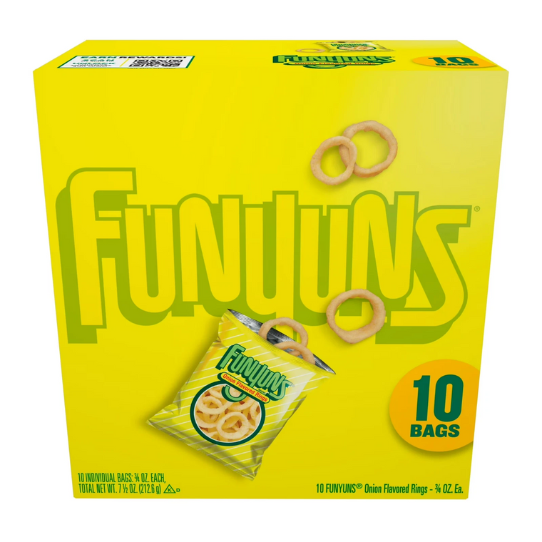 Funyuns Onion Ring Flavored Snack Chips, 10 Count Multipack